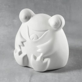 Ceramic Bisque Frog Bankable Ceramic Bisque Frog Bankable